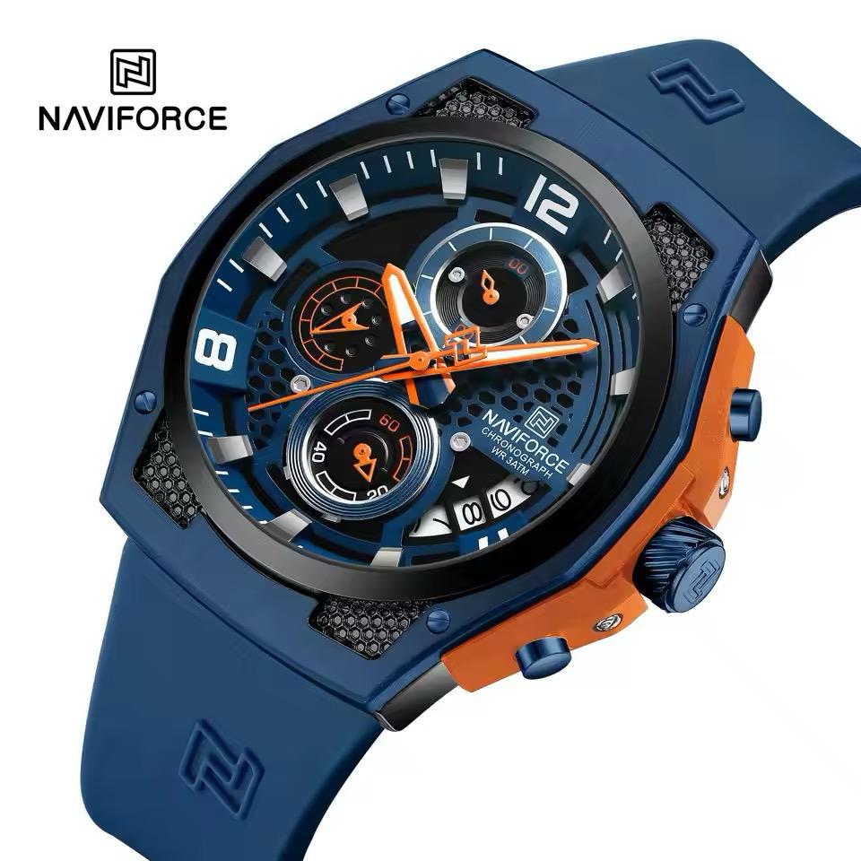 Naviforce NF8051T Silicone Chronograph Men's Watch. at Issley Ventures on MobileUza