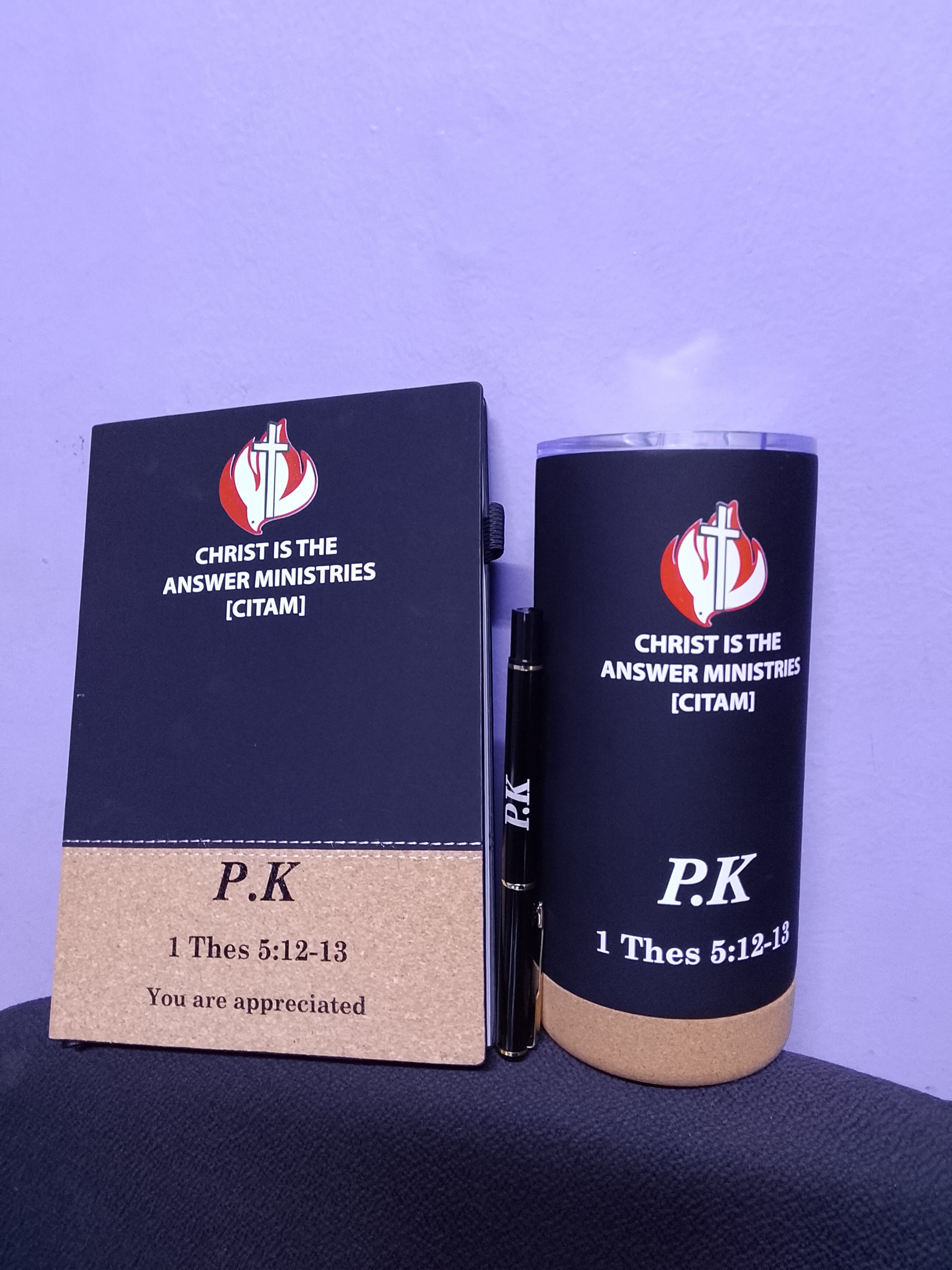 Gift set, Notebook, thermal mug and a pen