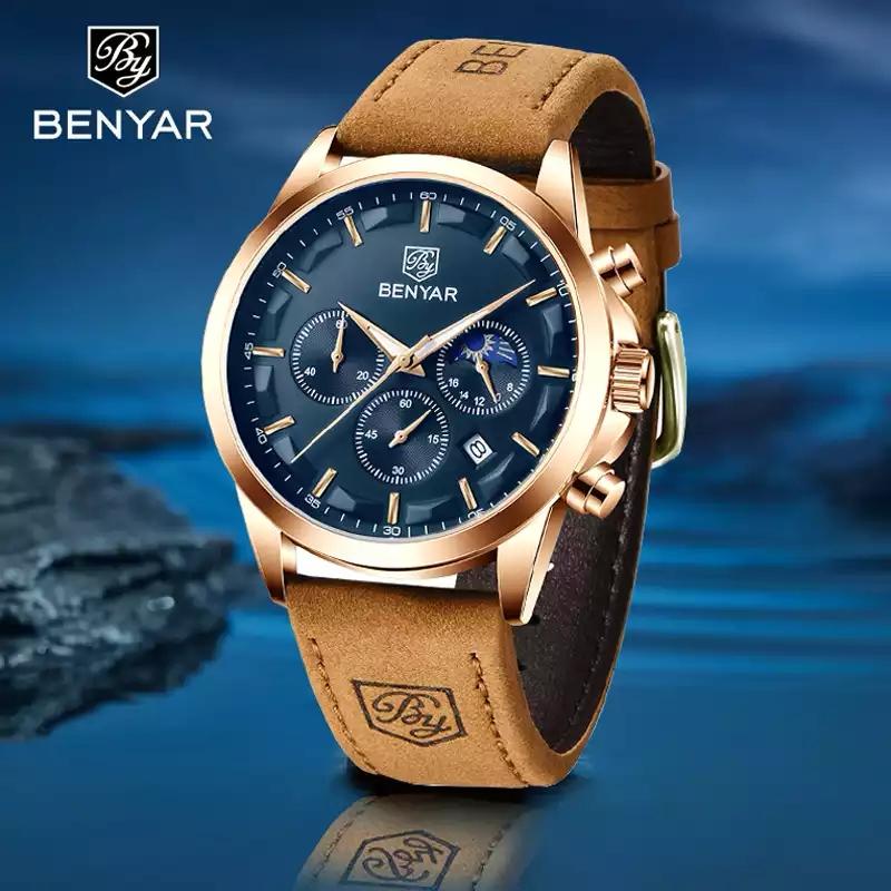 Benyar BY-5160 Chronograph Men's Fashion Watch. on MobileUza