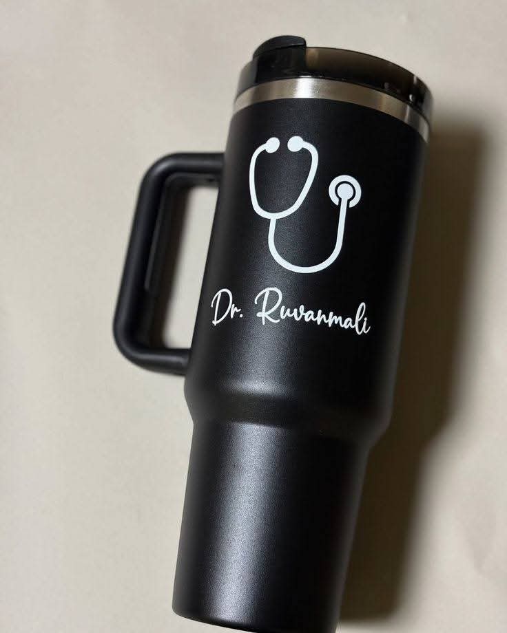 Stanley mug. Can be branded with a name or message of your choice.