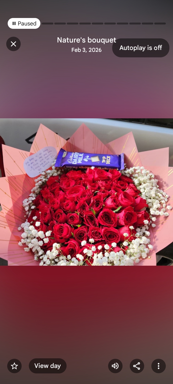 Fresh flowers. Gift idea for her