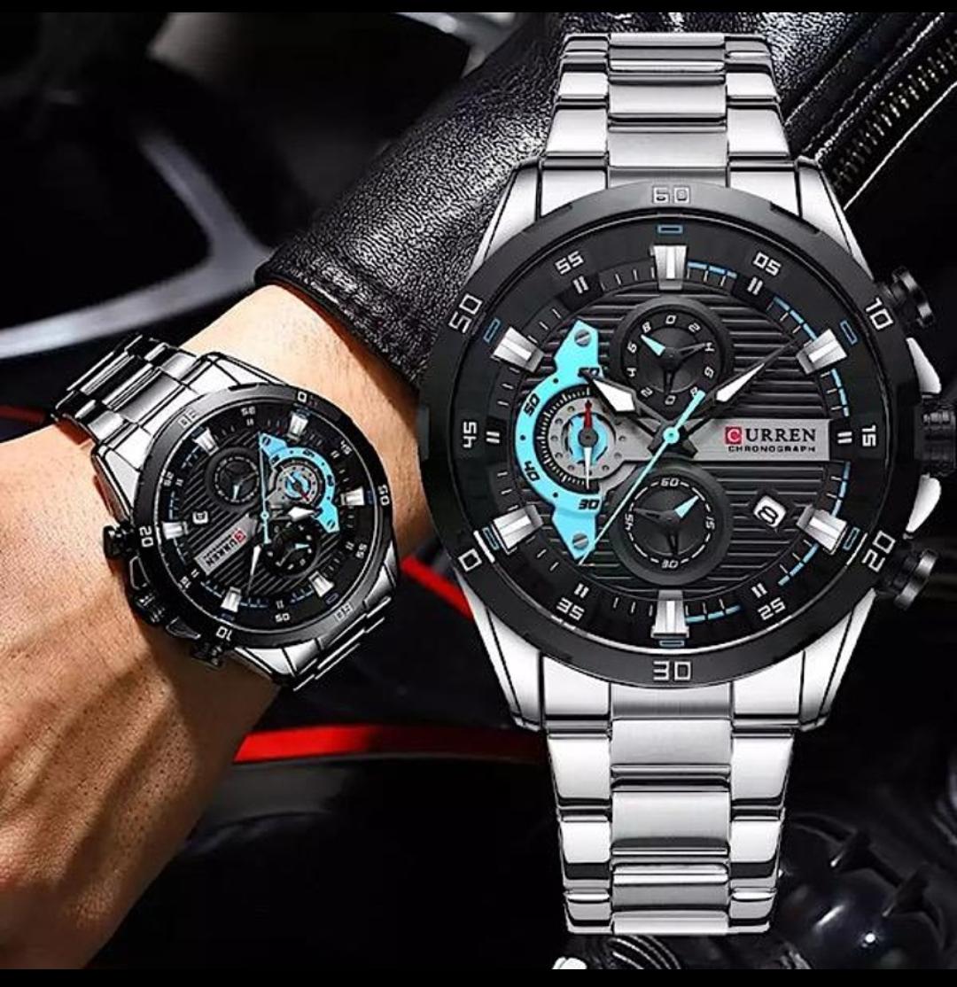 Curren 8402 Stainless Steel Chronograph Watch